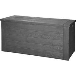 Πλαστικό Μπαούλο Κήπου Woody Dark Grey 300lt 120x45x57cm