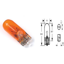Λάμπα Ring R501A Ακάλυκη WY5W Capless Bulb / Side Repeater 12V DC 5W W2.1 X 9.5d | Ring