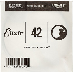 Elixir Strings NPL042 Nanoweb Χορδή Ηλεκτρικής Κιθάρας Nickel Plated Steel 42"