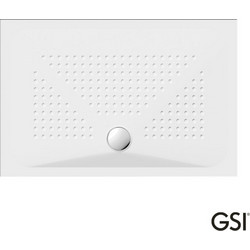 Ντουζιέρα παραλληλόγραμμη GSI Slim 471208-300 Λευκό antislip 120x80x4cm 500-471208-300
