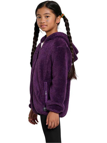 BodyTalk Παιδική Ζακέτα Fleece με Κουκούλα και Φερμουάρ Μωβ 1242-720222-00825