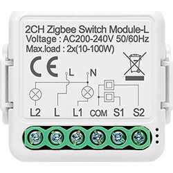 Avatto Έξυπνος Ενδιάμεσος Διακόπτης ZigBee N-LZWSM01-2 χωρίς ουδέτερο TUYA