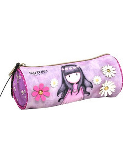 Santoro Gorjuss Oops a Daisy Κασετίνα Βαρελάκι Μωβ 187323