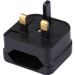 Travel Adapter EU to UK - Black - OEM
