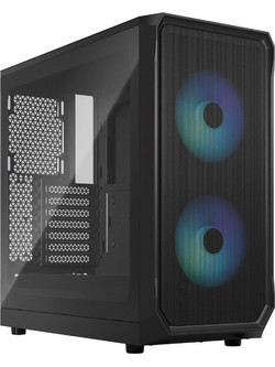 Fractal Design Focus 2 RGB Black Midi Tower Κουτί Υπολογιστή RGB με Πλαϊνό Παράθυρο