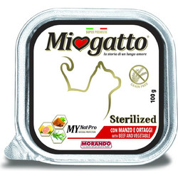 Morando Miogatto Adult Sterilised with Beef & Vegetables 100gr