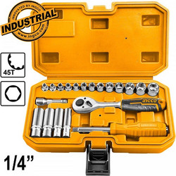 INGCO HKTS14201 Σειρά Καρυδάκια 1/4" (20 τεμ)