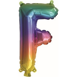 Μπαλόνι Γράμμα Rainbow 86cm - F - / Foil Balloon Letter F