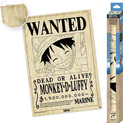 Αφίσα Wanted Luffy 1,5bn (46x66)