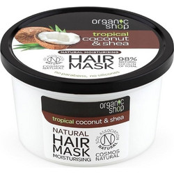 Natura Siberica Organic Shop Tropical Coconut & Shea Μάσκα Μαλλιών για Φριζάρισμα για Ξηρά Μαλλιά 250ml