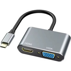 Αντάπτορας 2 σε 1 Type-C σε HDTV VGA hub