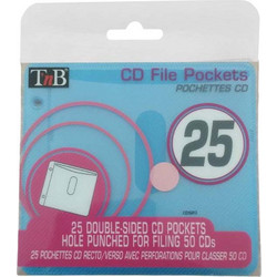 TnB CD File Pockets 25 Double-Sided