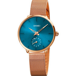Skmei Γυναικείο Ρολόι με Μεταλλικό Μπρασελέ 1791 Blue
