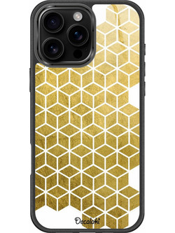 Gold Cubes Θήκη Κινητού Σχέδιο 50038 - iPhone, iPhone 16 Pro Max, Premium Classic Case
