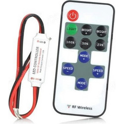 Controller 12V/6A για μονόχρωμη ταινία LED με τηλεκοντρόλ 11 πλήκτρων