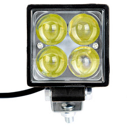 Autoline Προβολέας LED Τετράγωνος 12W 4D 10-30V Λευκό Φως