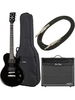 Harley Benton SC-200LH BK Student Series Left Handed Bundle Ηλεκτρική Κιθάρα Single Cut με HH Μαγνήτες και Ταστιέρα Maple