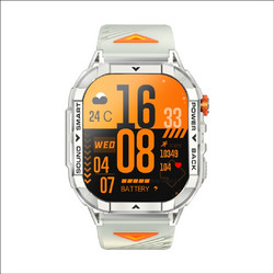 Smartwatch K70A - Ασημί κάσα / Γκρι λουρί σιλικόνης