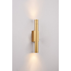 Inlight Επιτοίχιο φωτιστικό LED 2*5W 3000K σε χρυσαφί απόχρωση απο αλουμίνιο D:30x6cm (43061-Golden)