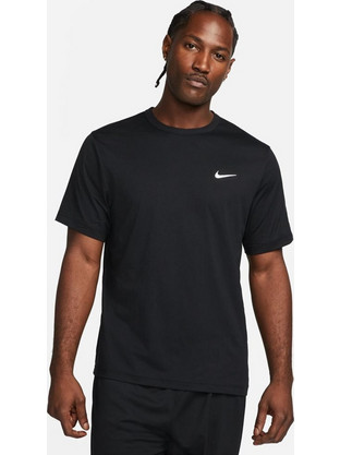 Nike Dri-FIT UV Hyverse Short-Sleeve Fitness Top Ανδρικό Αθλητικό T-Shirt Μαύρο DV9839-010