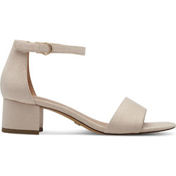 Tamaris Γυναικεία Πέδιλα Suede Nude με Χοντρό Χαμηλό Τακούνι 1-28201-42-251