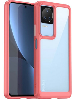 Hurtel Outer Space Back Cover Red (Xiaomi Poco F4 5G)
