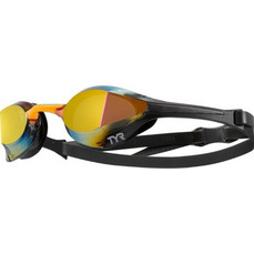 TYR Tracer-X Elite Mirrored Racing Γυαλάκια Κολύμβησης Ενηλίκων Αντιθαμβωτικά Μαύρα Χρυσά