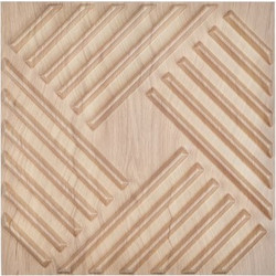 VEVOR 3D Πάνελ Τοίχου 12τμχ 50x50εκ PVC 3τ.μ. Κάλυψη Ανοιχτό Ξύλο PVC3DQBXDYSJPJ7GEV0