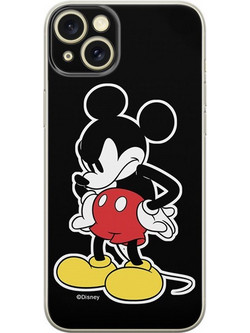 Disney Case Apple iPhone 15 Plus Mickey Full Print Angry Black