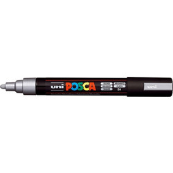 Μαρκαδόρος Uni Posca PC-5M Ανεξίτηλος 2.5mm Ασημί