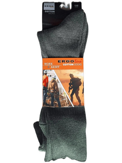 Κάλτσες βαμβακερες χακί one size