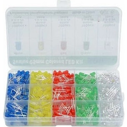 TIPA σετ LED δίοδοι 5mm 500τμχ, 5 χρώματα