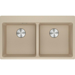 Franke Maris Centro 620-39-39 FTL Ένθετος Νεροχύτης Inox Oatmeal 86x50cm