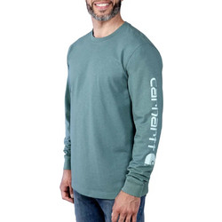 Ανδρική Μακρυμάνικη Μπλούζα Μέντα Carhartt - Μέντα
