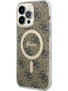 Guess 4G MagSafe Back Cover Brown (iPhone 14 Pro Max)