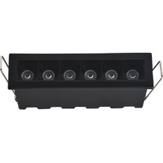 X00200B Inlight Downlight σποτ 6*3W 3CCT σε μαύρη απόχρωση (X00200B)