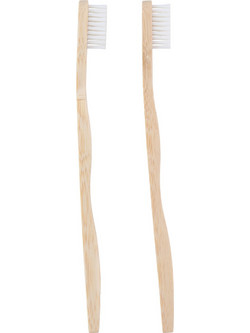 Aria Trade Bamboo Οδοντόβουρτσες 2τμχ Λευκές