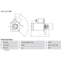 Bosch Μίζα - 0 986 017 930