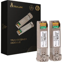 EXTRALINK SFP28 25G 2-Pack | SFP28 Module | 25Gbps, LC/Upc Duplex, 1310nm, 10km, Single mode, Dom - (EX.33188)