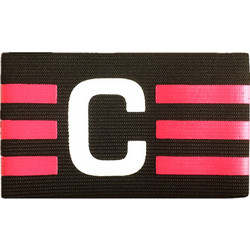 Captain Arm Band (Περιβραχιόνιο Αρχηγού) ριγέ LIGASPORT - ΜΑΥΡΟ - ONE SIZE - LIGA SPORT