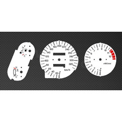 Λευκές πλάκες οργάνων καντράν για Honda CBR1100XX 1996-2000