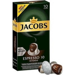Jacobs Κάψουλες Espresso Intenso Συμβατές με Μηχανή Nespresso 10τμχ