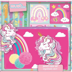 Σχολικό Σετ Unicorn 7 Τμχ. σε Pvc Τσαντάκι | 5205698609138 Must, diak-000585165