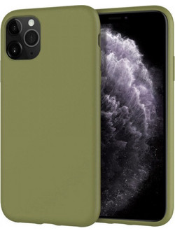 Θήκη Rubber Ενισχυμένης Σιλικόνης για iPhone 11 Pro Max Χακί