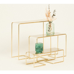 Beauty Home 3 ΜΕΤΑΛΛΙΚΕΣ ΒΑΣΕΙΣ ΠΑΡΟΥΣΙΑΣΗΣ 27x29,5x10cm / 18x28,5x10cm / 9x27x10cm
