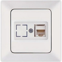 ΠΡΙΖΑ DATA CAT 6 RJ 45 MONH ΛΕΥΚΗ EUROLAMP ΝΕAD - 152-16015