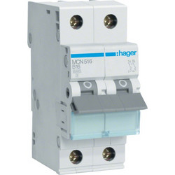 Ασφάλεια Αυτόματη C 6kA P+N 16Α Hager - MCN516