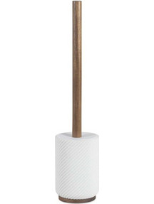 Πιγκάλ Stripes AH-BA25145 Φ10x46cm Natural-White Andrea House Polyresin,Ξύλο