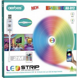 Εύκαμπτη Αδιάβροχη Ταινία LED 2 Μέτρων RGB WIFI USB 5V με Τηλεχειριστήριο AERBES