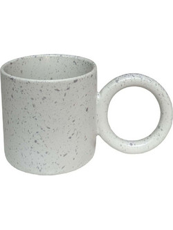 Κούπα Terrazzo 028872 8x8x8cm White-Grey Πηλός